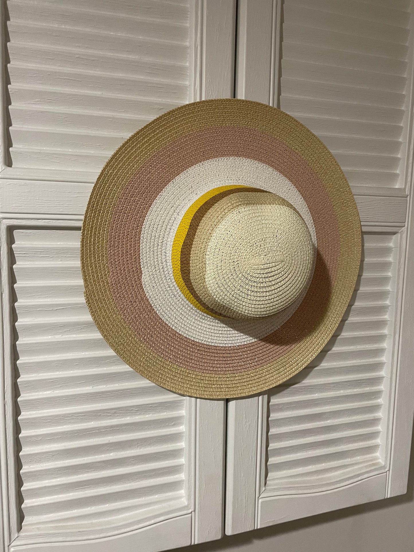 Multi Color Beige Straw