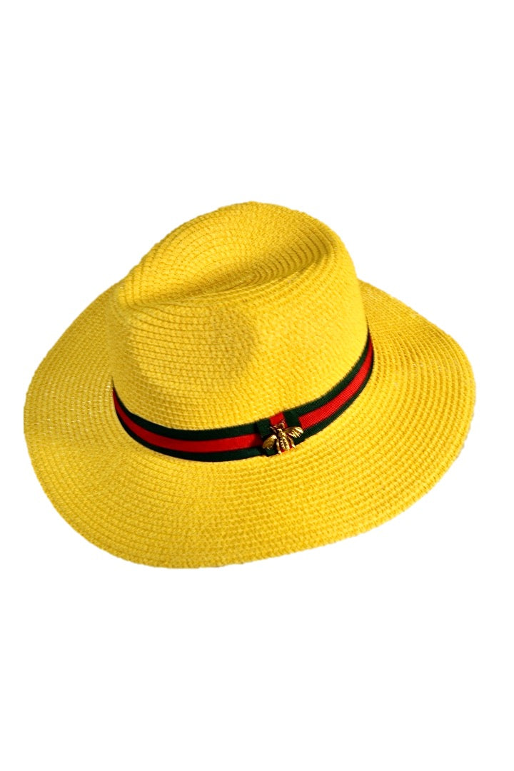 Bee Fedora Straw Hat